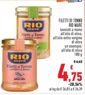 Conad Superstore FILETTI DI TONNO RIO MARE offerta