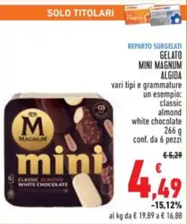 Conad Superstore GELATO MINI MAGNUM ALGIDA offerta