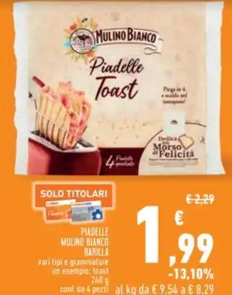 Conad Superstore PIADELLE MULINO BIANCO BARILLA offerta