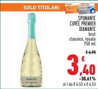 Conad City SPUMANTE CUVÉE PREMIER DIAMANTE brut classico, rosato 750 ml offerta