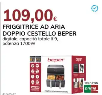 Basko FRIGGITRICE AD ARIA DOPPIO CESTELLO BEPER offerta