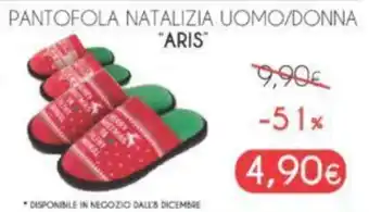 Aris Point PANTOFOLA NATALIZIA UOMO/DONNA "ARIS offerta