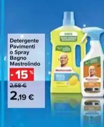 Detergente Pavimenti o Spray Bagno Mastrolindo