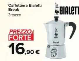 Carrefour Market Caffettiera Bialetti Break 3 tazze offerta
