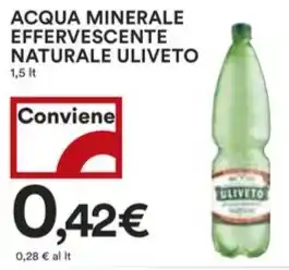 Coop ACQUA MINERALE EFFERVESCENTE NATURALE ULIVETO 1,5 lt offerta
