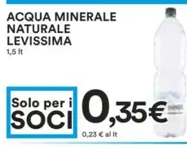 Coop ACQUA MINERALE NATURALE LEVISSIMA offerta