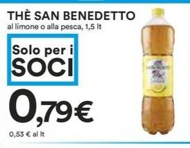 Coop THE SAN BENEDETTO al limone o alla pesca, 1,5 It offerta