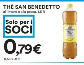 Coop THE SAN BENEDETTO al limone o alla pesca, 1,5 It offerta