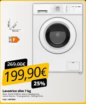 Brico Io Lavatrice slim 7 kg offerta