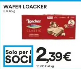 Coop WAFER LOACKER 5 x 45 g offerta