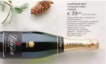 Esselunga CHAMPAGNE BRUT "LE BLACK LABEL" LANSON offerta