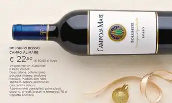 Esselunga BOLGHERI ROSSO CAMPO AL MARE offerta