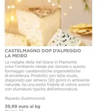 Esselunga CASTELMAGNO DOP D'ALPEGGIO LA MEIRO offerta