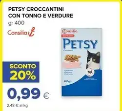Oasi PETSY CROCCANTINI CON TONNO E VERDURE gr 400 Consilia offerta