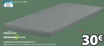 JYSK Dreamzone Materasso In Schiuma Basic F10 offerta