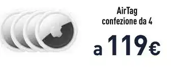 Unieuro Apple AirTag Confezione Da 4 offerta