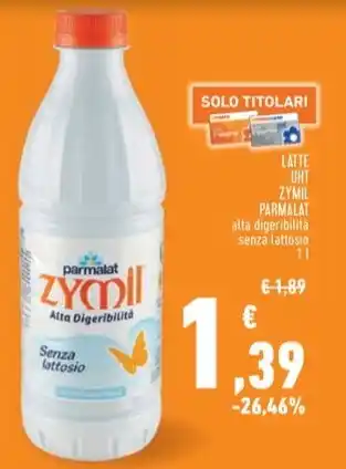 Conad Superstore LATTE UHT ZYMIL PARMALAT alta digeribilità senza lattosio 1 l offerta