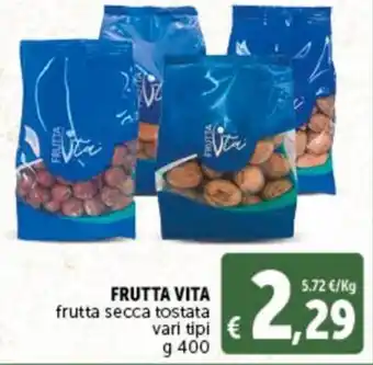 Deco Supermercati FRUTTA VITA frutta secca tostata vari tipi g 400 offerta
