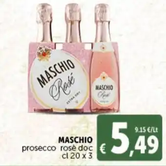 Deco Supermercati MASCHIO prosecco rosé doc cl 20 x 3 offerta