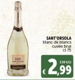 SANT'ORSOLA blanc de blancs cuvée brut cl 75