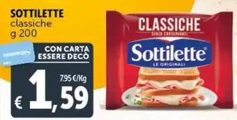 Deco Supermercati SOTTILETTE classiche g 200 offerta
