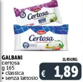 Deco Supermercati GALBANI certosa g 165 offerta