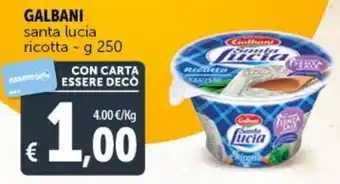 Deco Supermercati GALBANI santa lucia ricotta - g 250 offerta