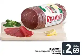 Deco Supermercati RIGAMONTI bresaola punta d'anca igp offerta