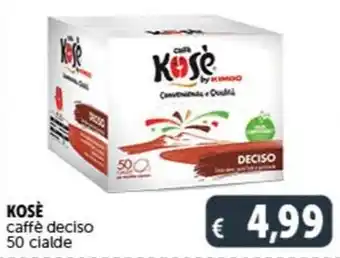 Deco Supermercati KOSE caffè deciso 50 cialde offerta