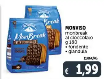 Deco Supermercati MONVISO monbreak al cioccolato g 180 offerta