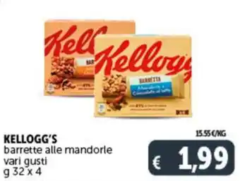 Deco Supermercati KELLOGG'S barrette alle mandorle vari gusti g 32 x 4 offerta