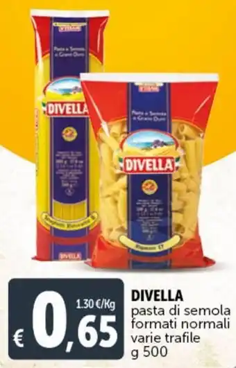 Deco Supermercati DIVELLA pasta di semola formati normali varie trafile g 500 offerta