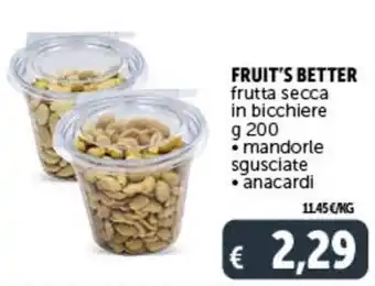 Deco Supermercati FRUIT'S BETTER frutta secca in bicchiere g 200 offerta
