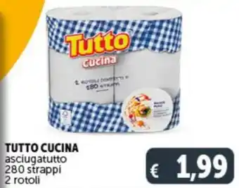 Deco Supermercati TUTTO CUCINA asciugatutto 280 strappi 2 rotoli offerta