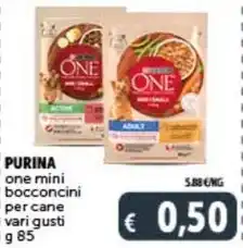 Deco Supermercati PURINA one mini bocconcini per cane vari gusti g 85 offerta