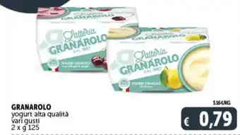 Deco Supermercati GRANAROLO yogurt alta qualità vari gusti 2 x g 125 offerta