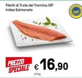 Filetti di Trote del Trentino IGP Iridee Salmonate