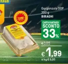 Iper La Grande Gorgonzola DOP 200 g BIRAGHI offerta
