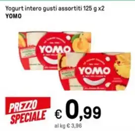 Yogurt intero gusti assortiti 125 g x2 YOMO