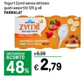 Iper La Grande Yogurt Zymil senza lattosio gusti assortiti 125 g x8 PARMALAT offerta