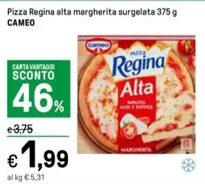 Pizza Regina alta margherita surgelata 375 g CAMEO