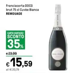 Iper La Grande Franciacorta DOCG brut 75 cl Cuvèe Bianca REMOUAGE offerta