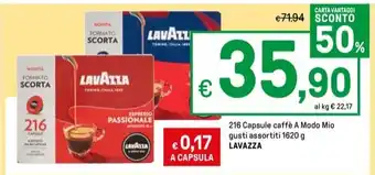 216 Capsule caffè A Modo Mio gusti assortiti 1620 g