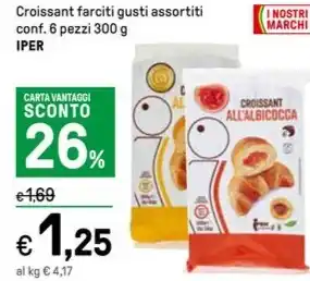 Iper La Grande Croissant farciti gusti assortiti offerta