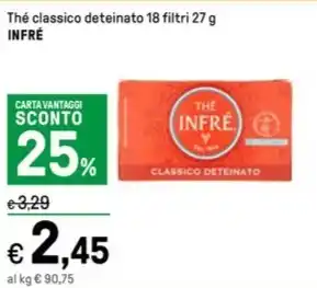 Thé classico deteinato 18 filtri 27 g INFRÉ