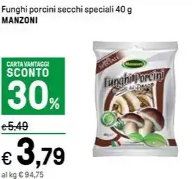 Funghi porcini secchi speciali 40 g MANZONI