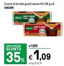 Iper La Grande Cuore di brodo gusti assortiti 28 g x4 KNORR offerta