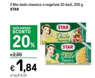 Iper La Grande Il Mio dado classico o vegetale 20 dadi, 200 g STAR offerta