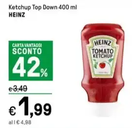 Iper La Grande Ketchup Top Down 400 ml HEINZ offerta