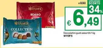 Iper La Grande Cioccolatini gusti assortiti 1 kg WITOR'S offerta